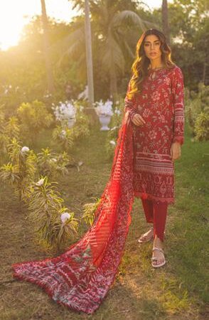 My Fashion Road Nureh Gardenia Unstitched Embroidered & Printed Lawn 2023 | NSG-89