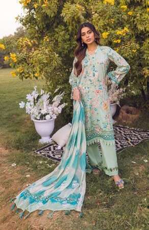My Fashion Road Nureh Gardenia Unstitched Embroidered & Printed Lawn 2023 | NSG-94