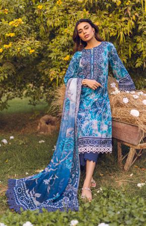 My Fashion Road Nureh Gardenia Unstitched Embroidered & Printed Lawn 2023 | NSG-88