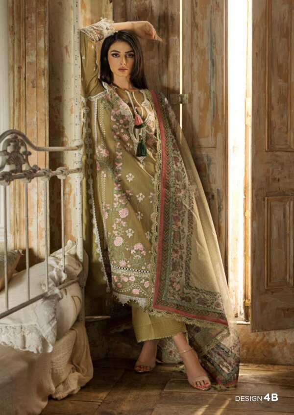 My Fashion Road Sobia Nazir Luxury Lawn 2023 Unstitched Suit | 4B