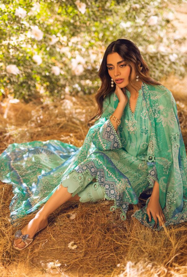 My Fashion Road Nureh Gardenia Unstitched Embroidered & Printed Lawn 2023 | NSG-86