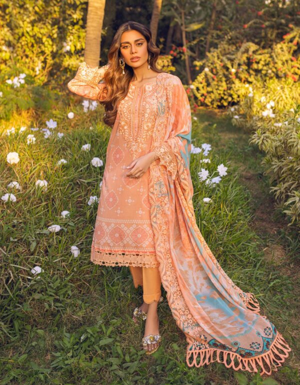 My Fashion Road Nureh Gardenia Unstitched Embroidered & Printed Lawn 2023 | NSG-87