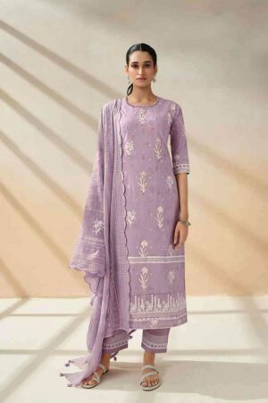 My Fashion Road Jay Vijay Jiyana Cotton Block Designs Designer Cotton Ladies Suit | Lilac