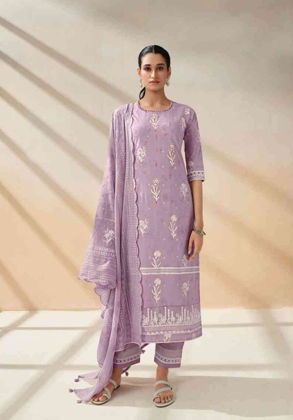 My Fashion Road Jay Vijay Jiyana Cotton Block Designs Designer Cotton Ladies Suit | Lilac