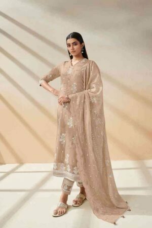 My Fashion Road Jay Vijay Jiyana Cotton Block Designs Designer Cotton Ladies Suit | Brown