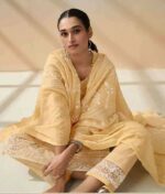 My Fashion Road Jay Vijay Jiyana Cotton Block Designs Designer Cotton Ladies Suit | Yellow