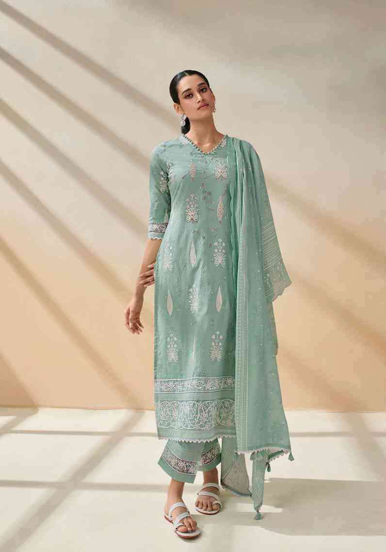 Jay Vijay Jiyana Fancy Block Designs Designer Cotton Ladies Suit