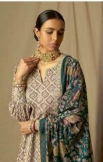 My Fashion Road Kimora Heer Kalam X Batik Designer Muslin Silk Salwar Suit | Black