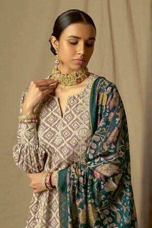 My Fashion Road Kimora Heer Kalam X Batik Designer Muslin Silk Salwar Suit | Black