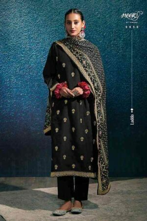 My Fashion Road Kimora Heer Laddo Exclusive Designer Silk Salwar Suit | Black