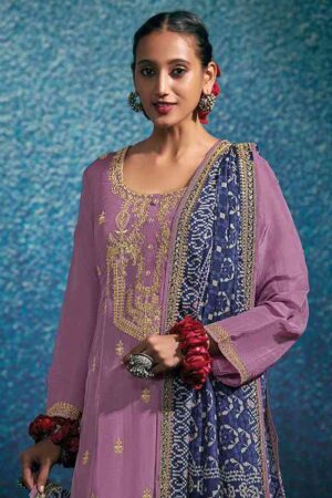 My Fashion Road Kimora Heer Laddo Exclusive Designer Silk Salwar Suit | Lilac