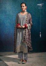 My Fashion Road Kimora Heer Laddo Exclusive Designer Silk Salwar Suit | Grey