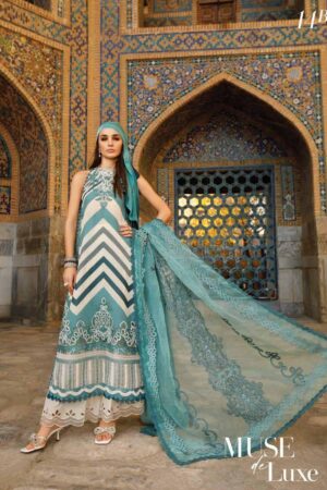 My Fashion Road Maria B Voyage Eid Unstitched Luxury Lawn 2023 | D-2314-B