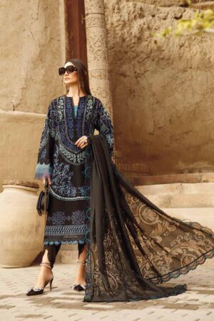 My Fashion Road Maria B Voyage Eid Unstitched Luxury Lawn 2023 | D-2312-B