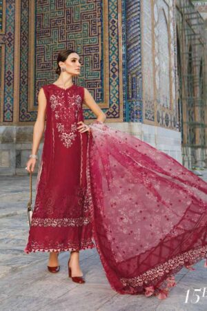 My Fashion Road Maria B Voyage Eid Unstitched Luxury Lawn 2023 | D-23015-B
