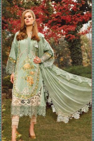 My Fashion Road Maria B Voyage Eid Unstitched Luxury Lawn 2023 | D-2302-B