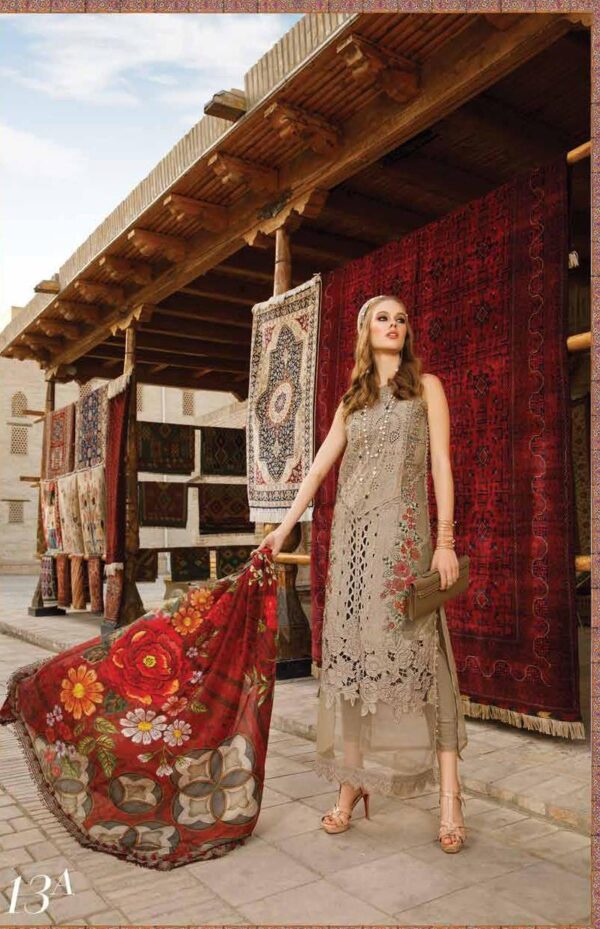 My Fashion Road Maria B Voyage Eid Unstitched Luxury Lawn 2023 | D-2313-A