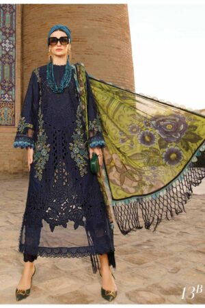 My Fashion Road Maria B Voyage Eid Unstitched Luxury Lawn 2023 | D-2313-B