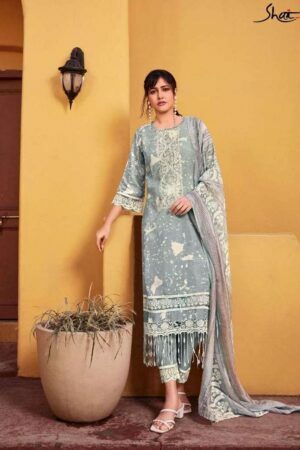 My Fashion Road Shai Khaab By Jay Vijay Designer Moga Silk Salwar Suit | Ivory