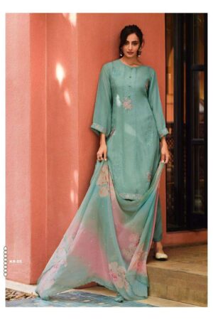 My Fashion Road Varsha Kara Designer Party Wear Organza Salwar Suit | Green