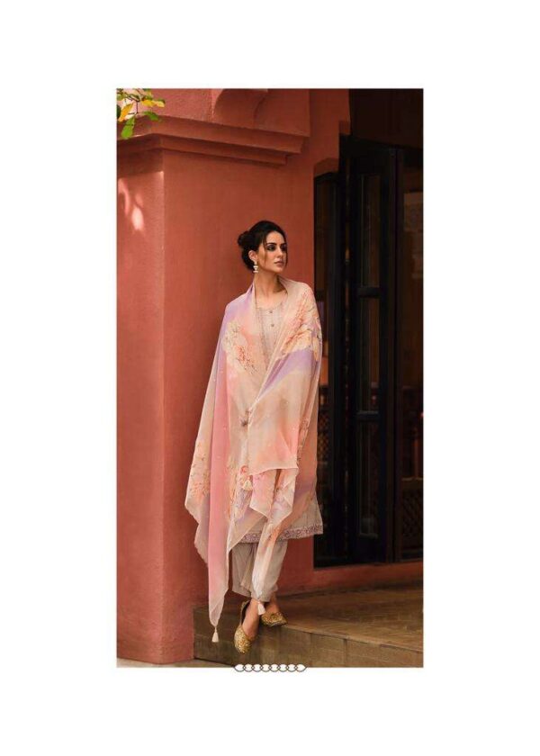 My Fashion Road Varsha Kara Designer Party Wear Organza Salwar Suit | Beige