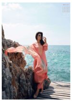My Fashion Road Varsha Maya Exclusive Viscose Linen Woven Salwar Kameez | Peach