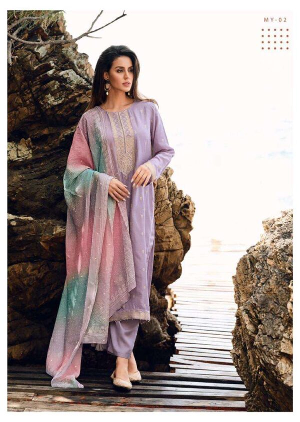 My Fashion Road Varsha Maya Exclusive Viscose Linen Woven Salwar Kameez | Lilac