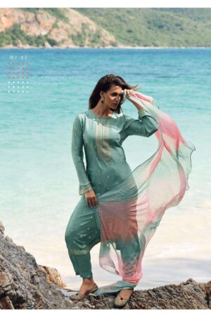 My Fashion Road Varsha Maya Exclusive Viscose Linen Woven Salwar Kameez |Green