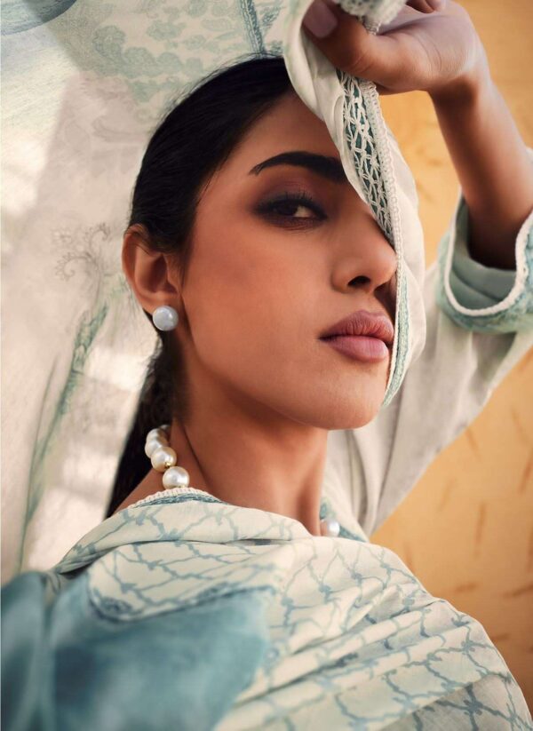 My Fashion Road Varsha Vanilla Viscose Muslin Designer Salwar Kameez | Blue