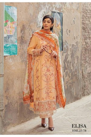 My Fashion Road Hemline by Mushq Spring Summer Lawn Unstitched Suit 2023 | ELISA