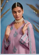 My Fashion Road Kimora Heer Rutba Cotton Plazzo Dress Material | Lilac
