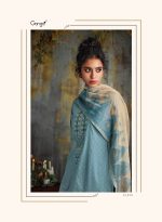 My Fashion Road Ganga Zehra Cotton Plazzo Dress Material | Blue