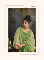 My Fashion Road Ganga Zehra Cotton Plazzo Dress Material | Green