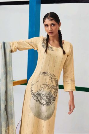 My Fashion Road Ganga Fashion Khushnuma Designer Linen Salwar Suit | Grey