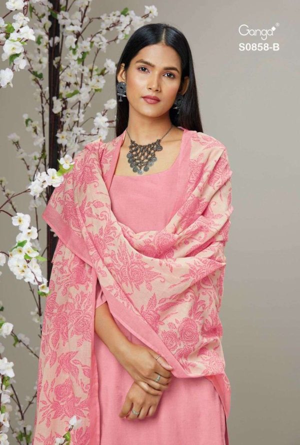 My Fashion Road Ganga Saanvi Designer Ladies Cotton Salwar Suit | Pink