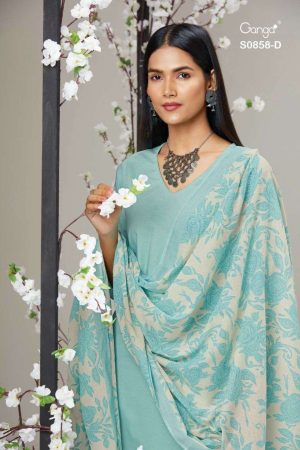 My Fashion Road Ganga Saanvi Designer Ladies Cotton Salwar Suit | Blue