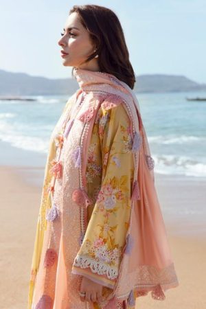 My Fashion Road Zaha Luxury Lawn Unstitched Suits 2023 | ZENEL-A