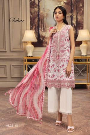 My Fashion Road Anaya Luxury Festive Lawn Unstitched Suit 2023 | Sahar