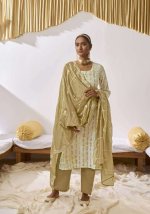 My Fashion Road Kimora Heer Suhani Pant Style Dress Material | Beige