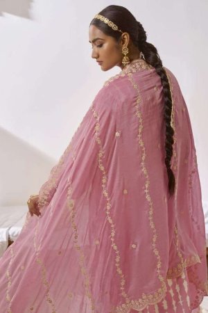 My Fashion Road Kimora Heer Suhani Pant Style Dress Material | Pink