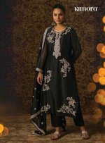 My Fashion Road Kimora Ruqsar Designer Party Wear Organza Salwar Kameez | Black