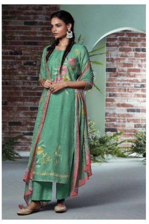 My Fashion Road Ganga Fashion Lipsa Designer Silk Ganga Suit | Green