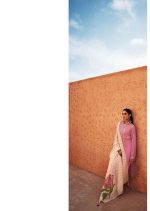 My Fashion Road Varsha Scent Of Love Designer Organza Suit | Pink