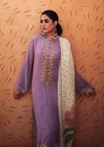 My Fashion Road Varsha Scent Of Love Designer Organza Suit | Purple