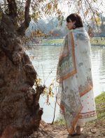 My Fashion Road Qalamkar Qline Lawn Unstitched Collection 2023 | HANA AK#07
