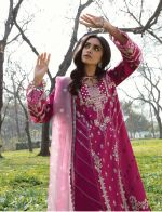 My Fashion Road Qalamkar Qline Lawn Unstitched Collection 2023 | LARISA AK#13