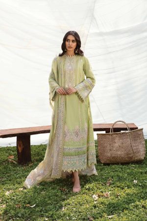 My Fashion Road Qalamkar Qline Lawn Unstitched Collection 2023 | RAISA AK#03