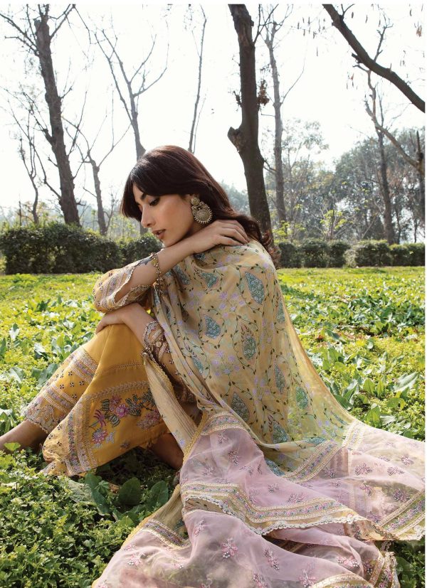 My Fashion Road Qalamkar Qline Lawn Unstitched Collection 2023 | MAHROSH AK#09