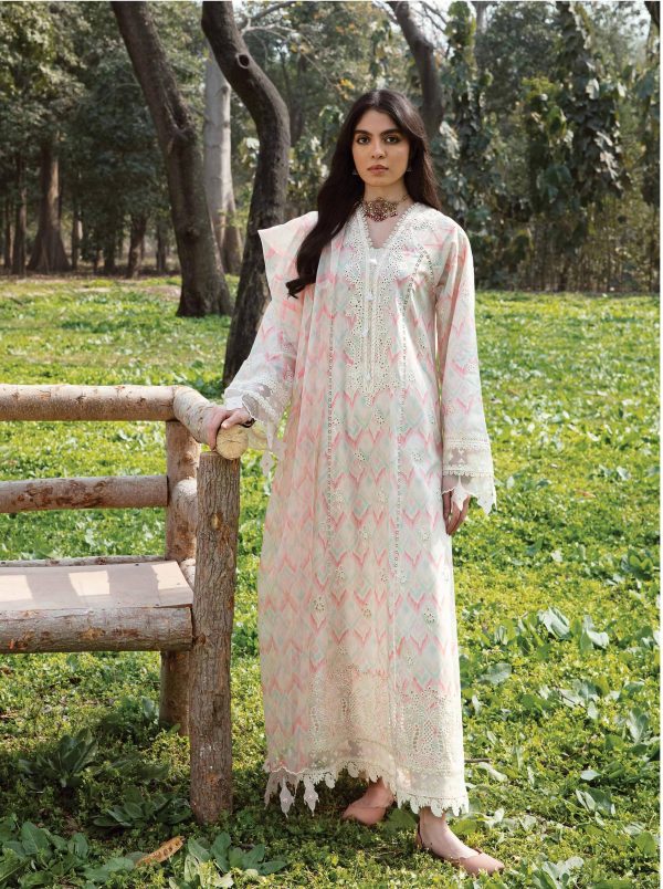 My Fashion Road Qalamkar Qline Lawn Unstitched Collection 2023 | FERN AK#14
