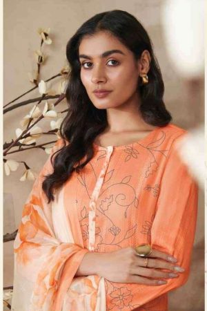 My Fashion Road Saadgi Aradhya Traditional Designs Cotton Salwar Kameez | Orange